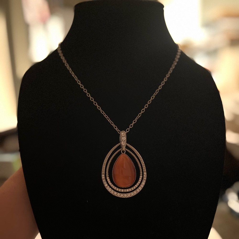 Oval orange cats eye glass set - Picture 2 of 8